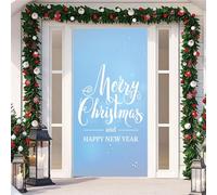 Couverture De Porte De NoëL,210x90cm,DéCoration PèRe NoëL,éLan, Sapin De NoëL,Christmas Door Cover,Avec éLastique,Porte Suspendue BannièRe ArrièRe-Plan Pour L'EntréE D'Une FêTe à La Maison (Color 8)