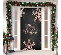 Couverture De Porte De NoëL,210x90cm,DéCoration PèRe NoëL,éLan, Sapin De NoëL,Christmas Door Cover,Avec éLastique,Porte Suspendue BannièRe ArrièRe-Plan Pour L'EntréE D'Une FêTe à La Maison (Color 2)