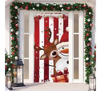 Couverture De Porte De NoëL De 90 X 210 Cm,Christmas Door Cover,Avec éLastique,BannièRe De Porte D'EntréE,Toile De Fond Pour Photographie De NoëL,Accessoires D'IntéRieur Et D'ExtéRieur (Color 9)