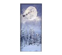 Couverture de porte de Noël pour femme, tissu suspendu, atmosphère festive, rideau de porte, tapisserie décorative de Noël