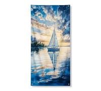 Couverture de porte de yacht à voile, décoration de la maison nautique d'été 91,4 x 183 cm