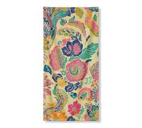 Couverture de porte décorative à motif cachemire coloré, bannière de porte d'entrée florale bohème vibrante, vacances d'été, décoration intérieure et extérieure, 91,4 x 183 cm