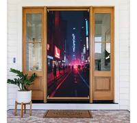 Couverture de porte décorative Cyberpunk n°33 pour intérieur/extérieur, printemps, été, automne, hiver, Halloween, Noël