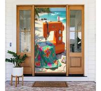 Couverture de porte décorative n° 606 à coudre florale pour intérieur/extérieur, printemps, été, automne, hiver, Halloween, Noël, décoration d'intérieur