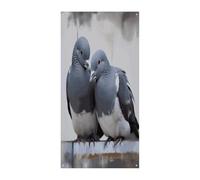 Couverture de porte d'entrée colombes - Bannière de bienvenue - Grande toile de fond amusante pour accrocher à l'intérieur et à l'extérieur - Cadeau de printemps pour amis