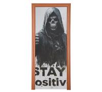 Couverture de porte d'entrée motif tête de mort Dieu de la mort 89 x 200 cm Bannière Happy Summer Fournitures de fête de vacances M