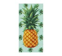 Couverture de porte en forme d'ananas aux fruits tropicaux, drapeau à suspendre, panneau de porche, décoration saisonnière pour porte d'entrée et porche