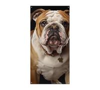 Couverture de porte en forme de bouledogue anglais à suspendre pour porte d'entrée et porche