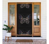 Couverture de porte en forme de papillon scientifique - Bannière imprimée - Décoration murale festive pour décoration de fête