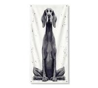 Couverture de porte extérieure amusante de chien dogue allemand 91,4 x 183 cm, pour yoga, sport, chiot - Bannière pour porte d'entrée et de sortie - Décoration d'intérieur mignonne et amusante pour