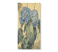 Couverture de porte extérieure avec fleurs d'hortensia japonais, 91,4 x 183 cm, fleurs chinoises d'Asie cool, bannière de porte d'entrée, de sortie, décoration d'intérieur japonaise imprimée, porche
