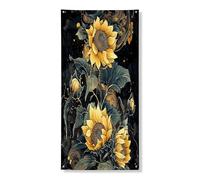 Couverture de porte extérieure de 91,4 x 182,9 cm, fleurs chinoises d'Asie cool, bannière de porte d'entrée, de sortie, décoration de porche d'intérieur imprimée au Japon