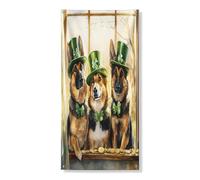 Couverture de porte extérieure de 91,4 x 182,9 cm, motif chien berger allemand pour fenêtre de porte d'entrée, de sortie, décoration d'intérieur et de porche