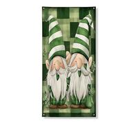 Couverture de porte extérieure de la Saint-Patrick - 91,4 x 183 cm - Motif léprechaun vintage - Bannière pour porte d'entrée et de sortie - Décoration de maison de vacances - Décoration d'intérieur