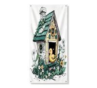 Couverture de porte extérieure de volaille de canard printanier, 91,4 x 183 cm, bannière amusante pour porte d'entrée et de sortie, décoration d'intérieur et de porche