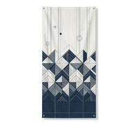Couverture de porte géométrique décorative, design abstrait moderne, décoration de porte d'entrée, intérieur ou extérieur, toile de fond saisonnière à suspendre 91,4 x 183 cm
