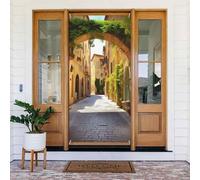 Couverture de porte italienne - Décoration de porte d'entrée - Bannière à suspendre - Fond photo - Printemps - Été - Décoration saisonnière - Panneau de porche pour intérieur ou extérieur - Jardin