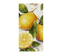 Couverture de porte motif fruits citron printemps été à suspendre drapeau porche panneau extérieur saisonnier vacances cour décoration pour porte d'entrée et porche