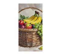 Couverture de porte motif fruits frais dans le panier, drapeau à suspendre, panneau de porche, décoration saisonnière pour porte d'entrée et porche