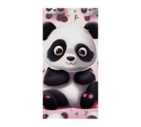 Couverture de porte panda mignon printemps été à suspendre drapeau panneau extérieur saisonnier vacances cour décoration pour porte d'entrée et porche