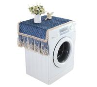 Couverture de porte réfrigérateur en tissu artistique, 1 pièce, simple, glacière, Machine à laver, rideau, serviette Pour Lave-linge(Deep blue)
