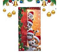 Couverture De Porte - Rideau En Polyester Quatre Chatons 130g | Décoration De Noël Chat Mignon | Maison De Vacances Pour Intérieur Extérieur Bureau Appartement Salon Entrée Porche Fête Usages Multiple