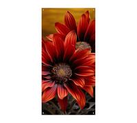 Couverture de porte tournesol rouge printemps été à suspendre drapeau porche panneau extérieur saisonnier vacances cour décoration pour porte d'entrée et porche