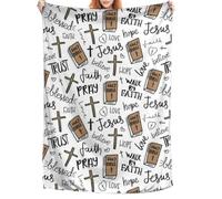 Couverture de prière chaude et douce Jésus Religieux Décorations légères | Women Faith Couvertures chrétiennes pour restaurant, hôtel, jardin, intérieur, extérieur, vacances, fête, maison, chambre