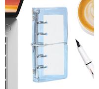 Couverture de protection à remplir avec dragonne, classeur transparent avec anneaux de 2,5 cm pour étudiants, filles, maison, bureau, école, voyage, journal