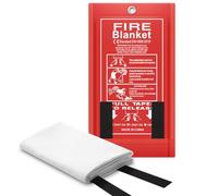 Couverture de protection contre le feu FLASLD pour cuisine, camping, barbecue, couverture de survie d'urgence, difficilement inflammable et ignifuge (1,2 m x 1,8 m)