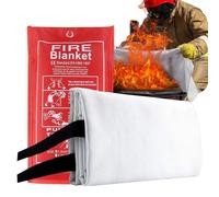 Couverture de Protection Incendie, Couverture Anti-Incendie, Couverture Ignifuge en Fibre de Verre | Kit de préparation, matériel Scolaire, équipement de Survie, Tapis de sécurité Ignifuge pour