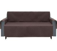 Couverture de protection pour canapé, housse de canapé, matelassée, réversible, stable, protection contre les salissures de chien, enfant, chat, avec poche, marron, canapé 190 cm