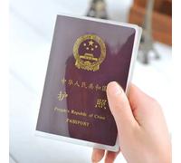 Couverture de protection transparente pour passeport, sac à main en PVC, porte-carte d'identité, porte-passeport de carte de crédit, sac en poudre, voyage, femmes, affaires, D343, 1PC Transparent