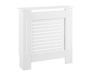 Couverture de Radiateur Cache Radiateur Protection contre la Chaleur Circulation Optimale de l'Air Décorative pour Chambre MDF Laqué Blanc 78 x 19 x 82 cm