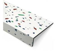 Couverture de rebord de fenêtre, finition carrelée, plaque de protection de bord de fenêtre pour salle de bain/salon, plaque de protection des bords de baie vitrée, pour dortoir, hôtel, bureau (110 x