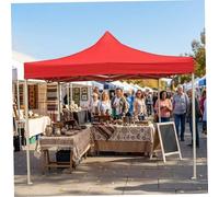 Couverture de remplacement d'auvent 2x2m, couverture d'auvent robuste et résistante à l'eau pour terrasse, événements en plein air et petits étals de marché rouge, utilisation dans l'air libre