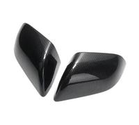 Couverture de rétroviseur de porte de voiture Pour Tesla pour modèle 3 + 2024 Highland2PCS couvercles de rétroviseurs latéraux en Fiber carbone capuchons rétroviseur ABS(Bright Carbon)