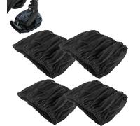 Couverture de roue de poussette infantile, 1 lot de 4 pièces Housses de roue pour poussette, Lot de 4 housses de roue pour bébé, Imperméables et anti-taches, Accessoires anti-poussière, Noir