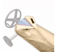 Couverture de Rouleau Piscine, Housse Enrouleurs Bâche Piscine Couvercle de Bobine 210D Oxford Étanche Anti-Vent Pluie Poussière Solaire, pour Protection Piscine Extérieur Intérieur (Beige,490*96cm)