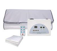 Couverture De Sauna Avec 50 Sacs D'enveloppement Corporel, Couverture Chauffante Infrarouge Lointain For Sauna, Appareil De Fitness Détoxifiant Et Amincissant(Silver)