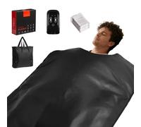 Couverture de sauna infrarouge pour usage domestique, sac de sauna infrarouge portable pour relaxation et détox, design pliable et étanche avec télécommande et sac de transport