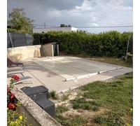 Couverture de Sécurité 4 Saisons Cov'Top - Piscine entre 3,5 x 7 m et 4 x 8 m - Beige