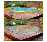 Couverture de sécurité de Piscine Bâche de sécurité pour Piscine en Bois avec Outils, Filet de Protection pour Piscine enterrée pour l'hiver, Protection des Enfants et des Animaux(580cm/19ft)