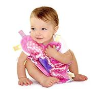 Couverture de sécurité en peluche pour nouveau-né fille, Forme rose bébé Fleur doudou Consolateur, Jouet Sensory chaud doux pour tout-petits enfants