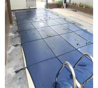Couverture de sécurité pour Piscine, Couverture d'hiver élastique, 6 m x 8 m pour piscines Hors Sol, Filet de sécurité résistant, protège Les piscines enterrées et sur Plateforme, Convient a