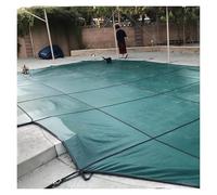 Couverture de sécurité pour Piscine, Couverture d'hiver Verte Robuste, Filet de sécurité imperméable et Anti-poussière pour Piscine enterrée avec kit de Fixation, Protection Anti-Abrasion co