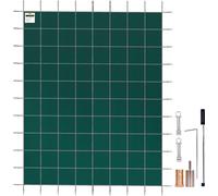 Couverture de sécurité pour piscine VEVOR, adaptée pour 20 x 40 pieds rectangulaires de couverture de sécurité de fond de piscine, filet vert, couverture de sécurité solide pour piscine, couverture de