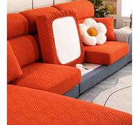 Couverture de siège de canapé Flexible, Housses de Coussin for canapé d'angle en L 1, 2 ou 3 Places, Multicolores, Plusieurs Tailles(Orange,1-Seater(50-65cm))