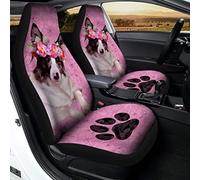 Couverture De Siège De Voitures Australian Shepherd Paw Dog Flower Housse De Siege Voiture Universelles Protecteur De Sièges Auto Lavable en Machine Housse De Sieges Auto 52X138 CM