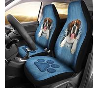 Couverture De Siège De Voitures Boxer Dog Jean Art Housses De Siège De Voiture Avant Universelles Protecteur De Sièges Auto Fashion Housse De Siege Voiture 52X138 CM